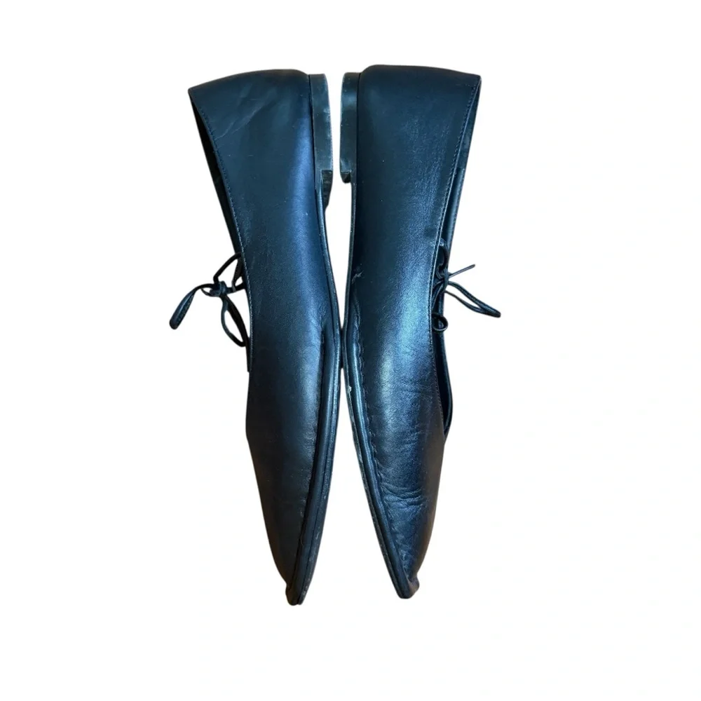 Alohas Sway Black Leather Ballet Flats - Picture 6 of 8